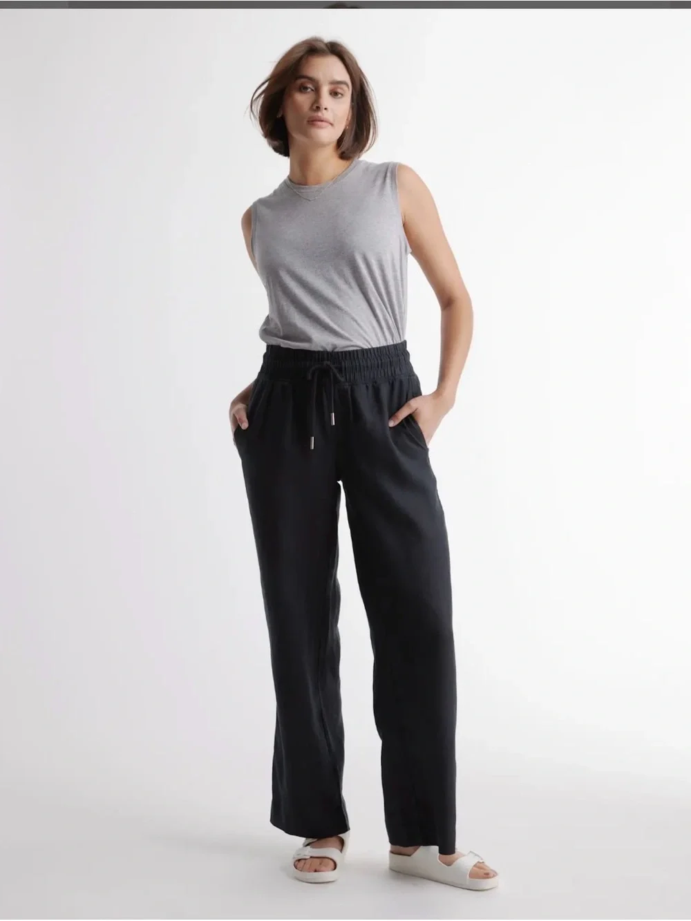 Quince 100% European Linen Wide Leg Pants